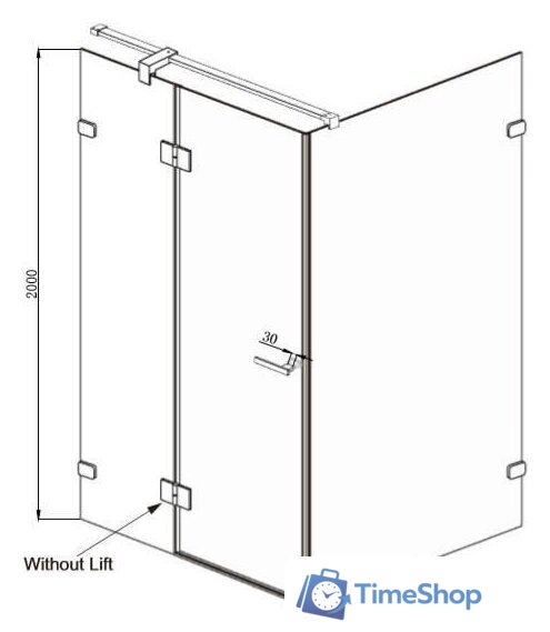 Душевой уголок Ambassador Abner 10011103L 120х80 - Изображение №9 — Интернет-магазин Time-Shop