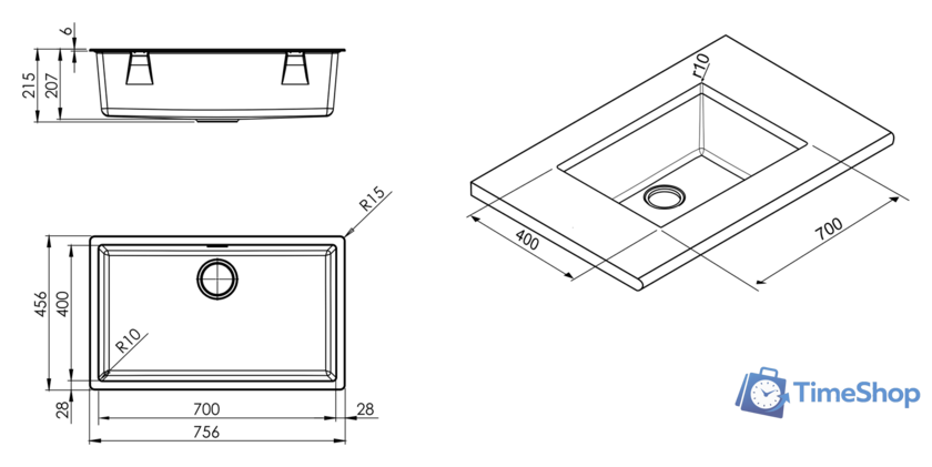 Кухонная мойка Smeg VZP76DV - Изображение №3 — Интернет-магазин Time-Shop