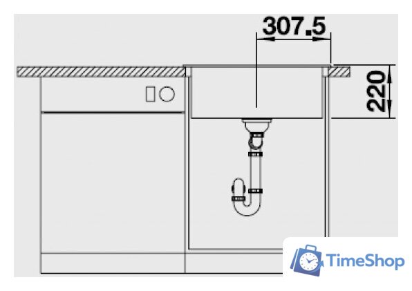 Кухонная мойка Blanco Pleon 6 525953 (черный) - Изображение №6 — Интернет-магазин Time-Shop