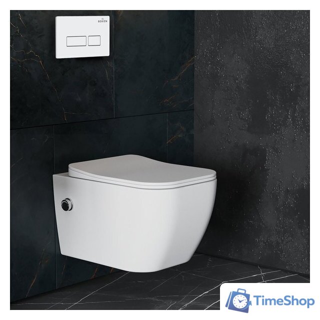 Унитаз подвесной Roxen Cube Bidet в комплекте с инсталляцией StounFix Dual Fresh 6 в 1 577477 (кнопка: белый глянец) - Изображение №11 — Интернет-магазин Time-Shop