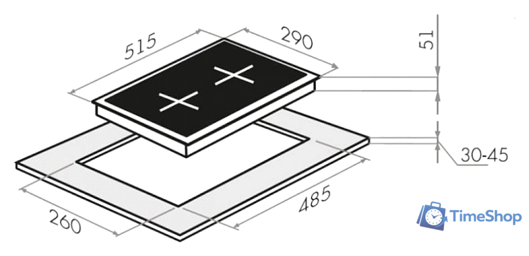 Варочная панель MAUNFELD EGHE.32.63CB/G - Изображение №2 — Интернет-магазин Time-Shop