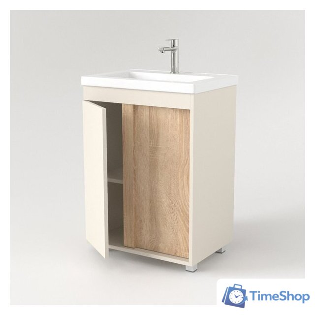  Дабер Тумба под умывальник 013 70 Т13.7.0.18 (бежевый/дуб бардолино) - Изображение №3 — Интернет-магазин Time-Shop