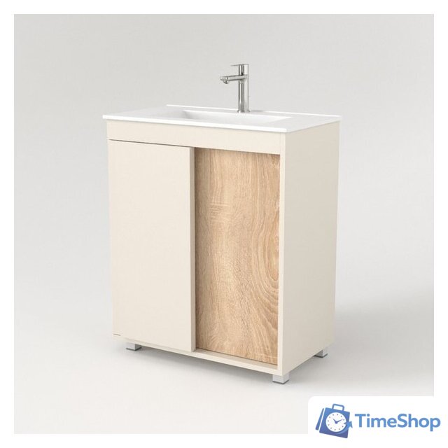  Дабер Тумба под умывальник 013 70 Т13.7.0.18 (бежевый/дуб бардолино) - Изображение №2 — Интернет-магазин Time-Shop