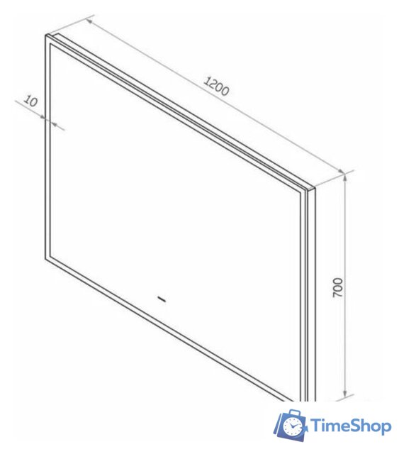 Континент Зеркало Amer Led 120x70 (с бесконтактным сенсором, черный, нейтральная подсветка) - Изображение №9 — Интернет-магазин Time-Shop
