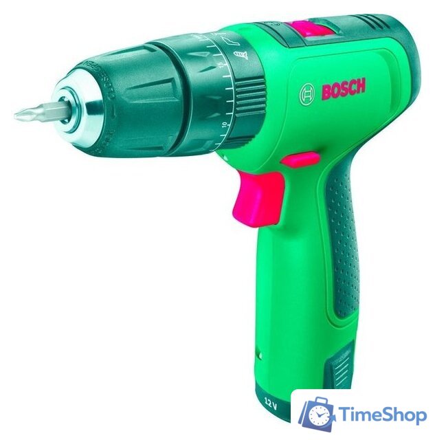 Ударная дрель-шуруповерт Bosch EasyImpact 1200 06039D3105 (с 2-мя АКБ, кейс, набор оснастки) - Изображение №2 — Интернет-магазин Time-Shop
