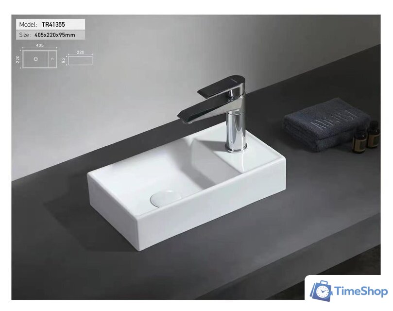 Умывальник Uptrend Fika (глянцевый белый) - Изображение №4 — Интернет-магазин Time-Shop