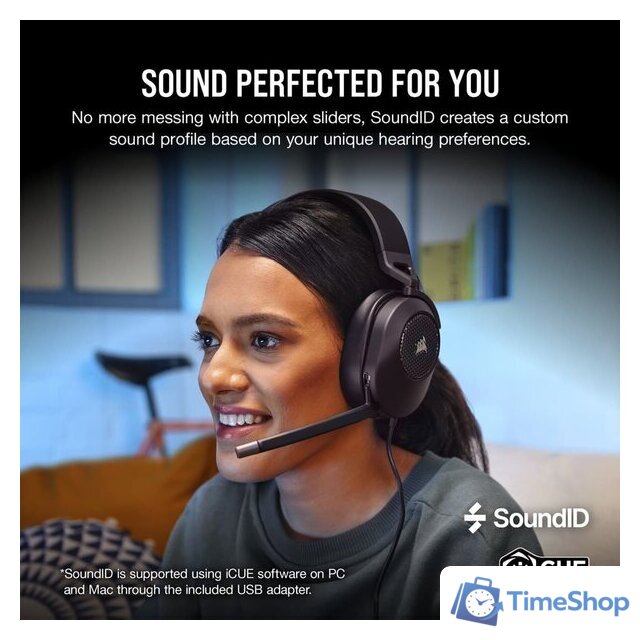 Наушники Corsair HS65 Surround (карбон) - Изображение №6 — Интернет-магазин Time-Shop