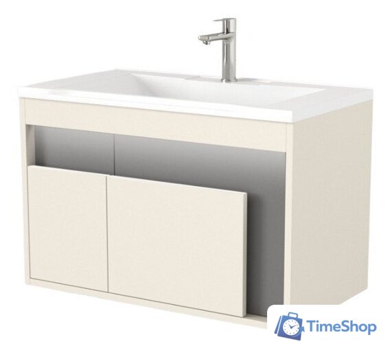  Дабер Тумба под умывальник 016 Тобага/Эридан 80 Т16.8Т.0.19_light (с подсветкой, бежевый/серый) - Изображение №1 — Интернет-магазин Time-Shop