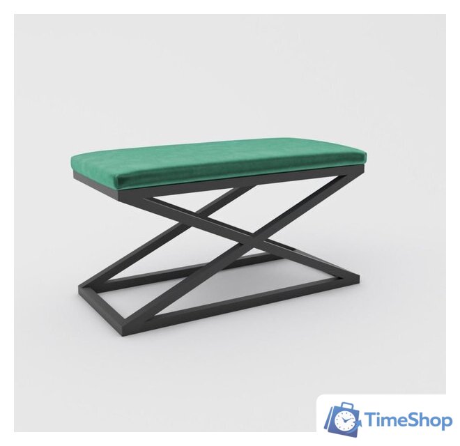 Банкетка Hype Mebel Трингл (черный/зеленый) - Изображение №1 — Интернет-магазин Time-Shop