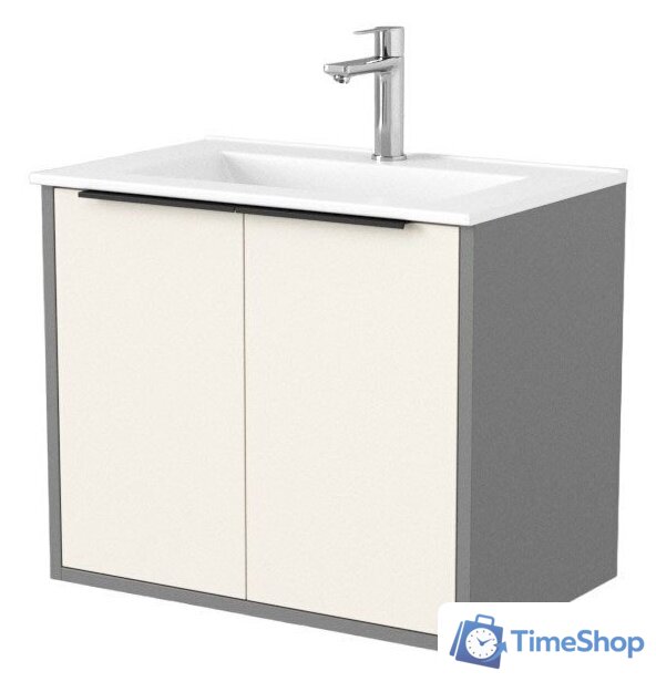  Дабер Тумба под умывальник 018 60 Т18.6.0.19Ч (бежевый/серый/ручка черная) - Изображение №1 — Интернет-магазин Time-Shop