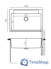 Кухонная мойка Polygran Argo 760 (кремовый) - Изображение №4 — Интернет-магазин Time-Shop