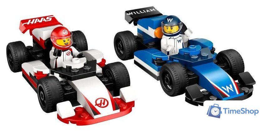 Конструктор LEGO City Formula 1 Гоночные автомобили Williams и Haas 60464 - Изображение №4 — Интернет-магазин Time-Shop