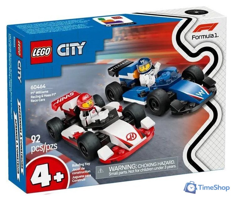 Конструктор LEGO City Formula 1 Гоночные автомобили Williams и Haas 60464 - Изображение №1 — Интернет-магазин Time-Shop