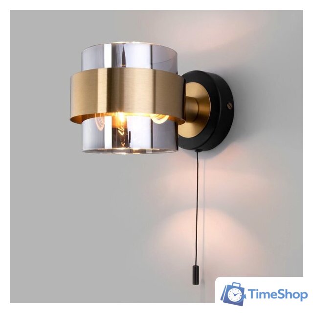 Бра Евросвет 70127/1 черный/ дымчатый - Изображение №1 — Интернет-магазин Time-Shop