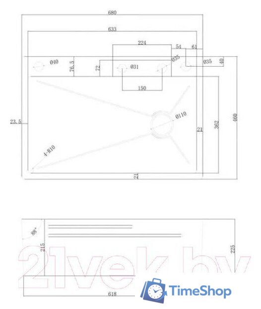 Кухонная мойка Abber Wasser Kreis AF2194B (черный матовый) - Изображение №4 — Интернет-магазин Time-Shop