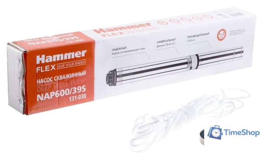 Скважинный насос Hammer NAP600/39S - Изображение №6 — Интернет-магазин Time-Shop