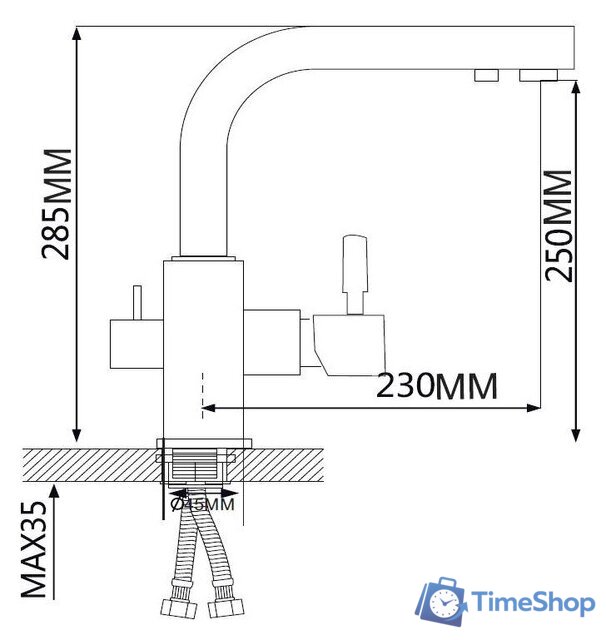 Смеситель Ekko EM4352-7 - Изображение №2 — Интернет-магазин Time-Shop