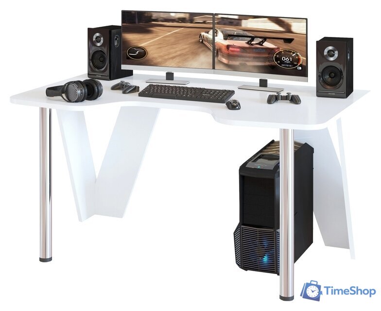 Геймерский стол Сокол КСТ-116 (белый) - Изображение №1 — Интернет-магазин Time-Shop