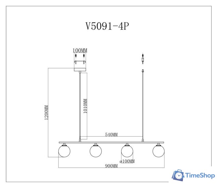 Подвесная люстра Moderli Lingdal V5091-4P - Изображение №3 — Интернет-магазин Time-Shop