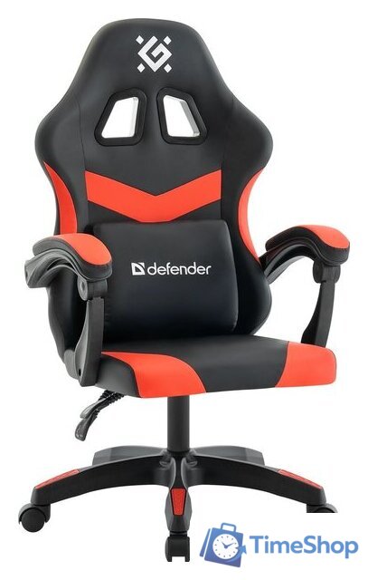 Игровое (геймерское) кресло Defender Runa (черный/красный) - Изображение №1 — Интернет-магазин Time-Shop
