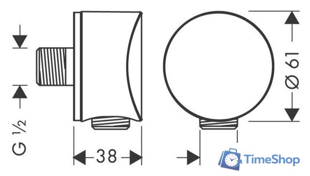 Шланговое подключение Hansgrohe FixFit 27453000 - Изображение №8 — Интернет-магазин Time-Shop