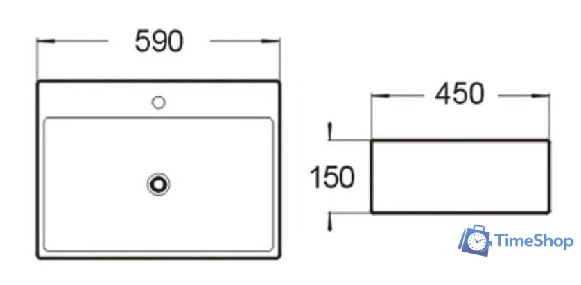 Умывальник SantiLine SL-1002 - Изображение №2 — Интернет-магазин Time-Shop