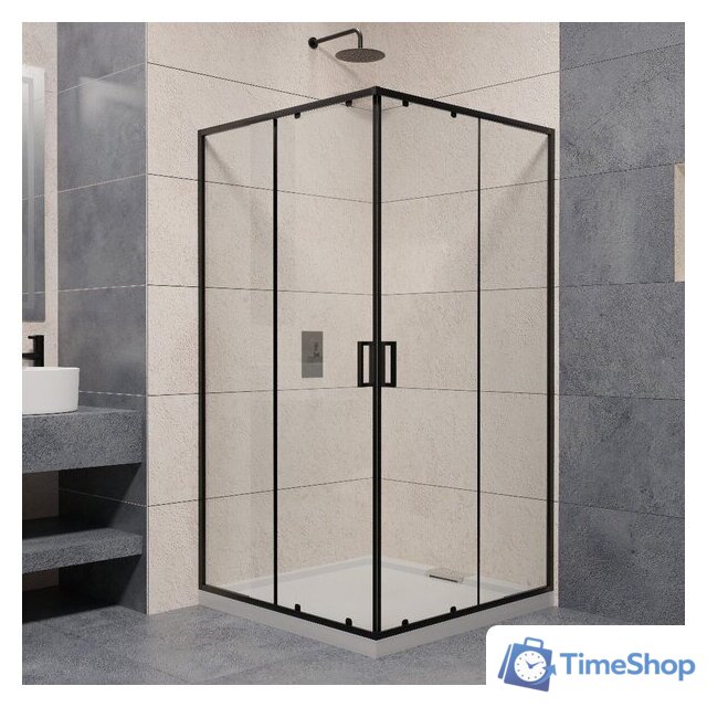 Душевой уголок RGW PA-030B 350803000-14 100x100 (черный/прозрачное стекло) - Изображение №1 — Интернет-магазин Time-Shop
