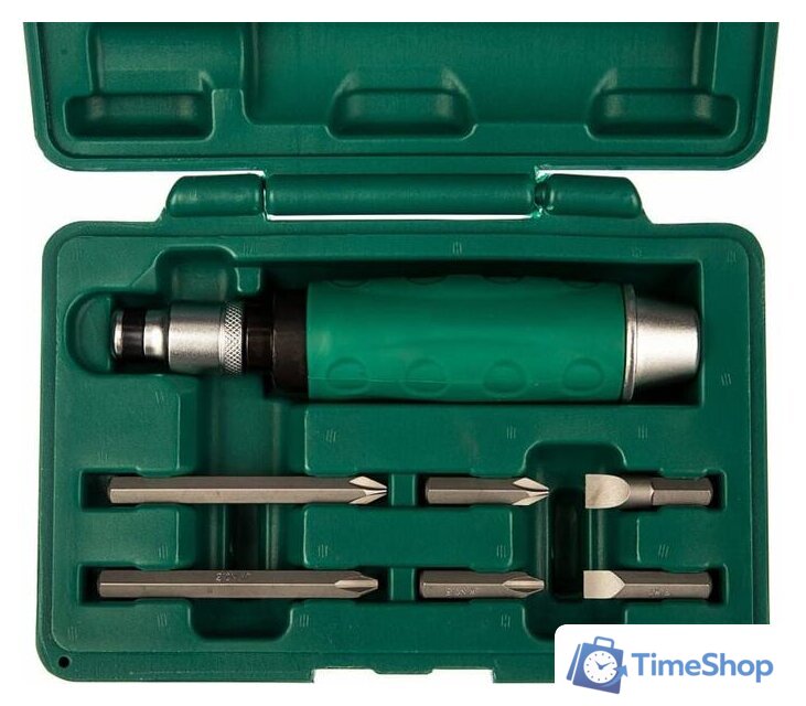 Набор отвертка с битами Jonnesway AG010055A (7 предметов) - Изображение №1 — Интернет-магазин Time-Shop