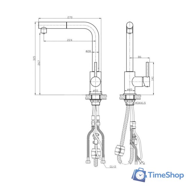 Смеситель Gross Aqua ExtraPlus 3145609С - Изображение №2 — Интернет-магазин Time-Shop