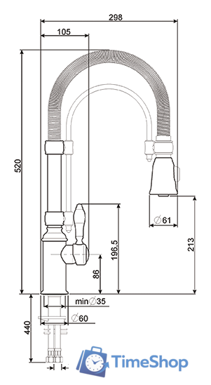 Смеситель Smeg MIDR7RA-2 - Изображение №2 — Интернет-магазин Time-Shop