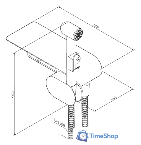 Гигиенический душ AM.PM Like F0202600 - Изображение №7 — Интернет-магазин Time-Shop