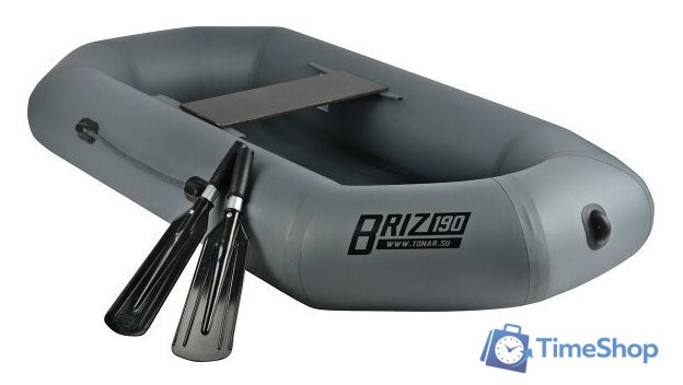 Гребная лодка Тонар Бриз 190 (с гребками, серый) - Изображение №1 — Интернет-магазин Time-Shop