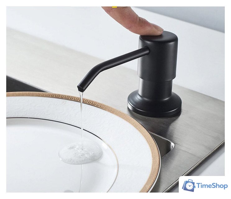Кухонная мойка БелЭворс Mila R + смеситель W74004-2 + дозатор L405F (черный) - Изображение №8 — Интернет-магазин Time-Shop