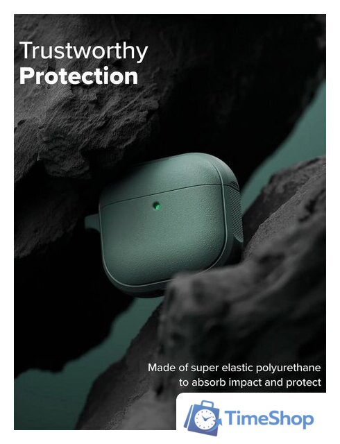 Чехол Ringke Onyx Magnetic для Airpods 4 Sage Green - Изображение №5 — Интернет-магазин Time-Shop