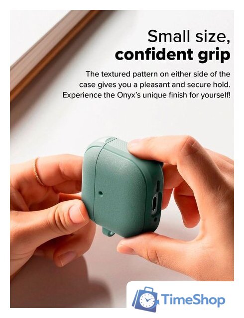 Чехол Ringke Onyx Magnetic для Airpods 4 Sage Green - Изображение №4 — Интернет-магазин Time-Shop