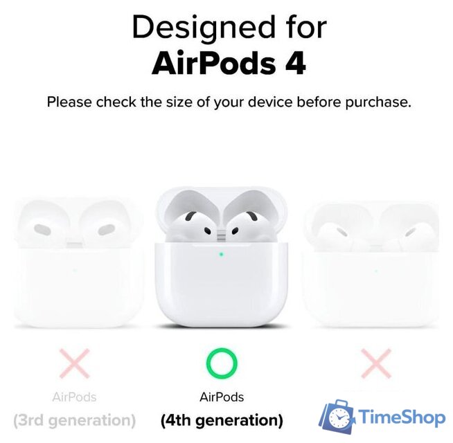 Чехол Ringke Onyx Magnetic для Airpods 4 Sage Green - Изображение №3 — Интернет-магазин Time-Shop