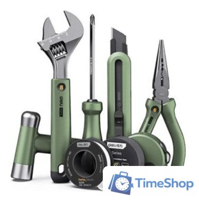 Набор домашнего мастера Deli EHT0008L (8 предметов) - Изображение №1 — Интернет-магазин Time-Shop