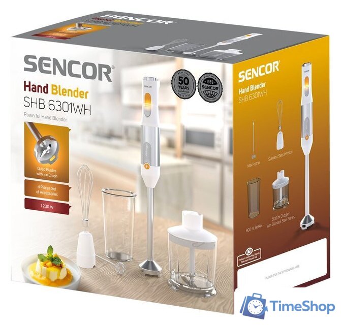 Погружной блендер Sencor SHB 6301WH - Изображение №15 — Интернет-магазин Time-Shop