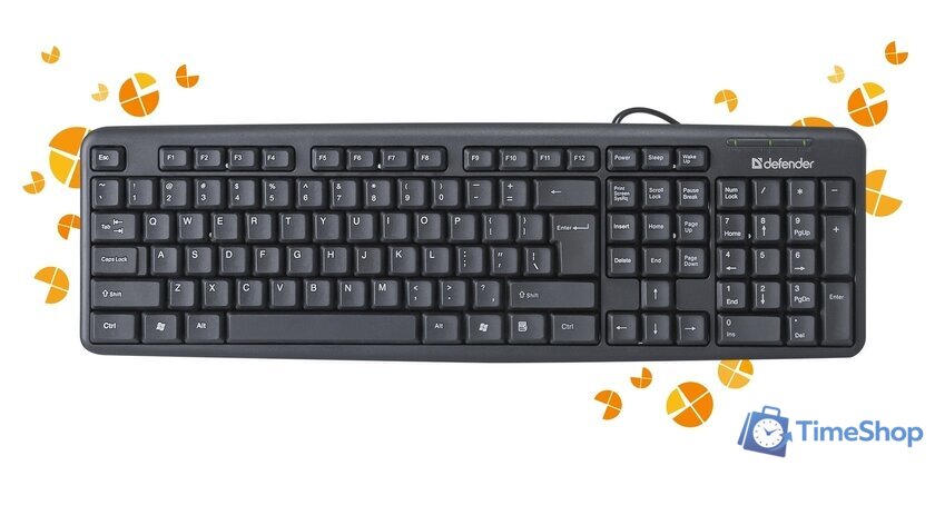 Клавиатура Defender Element HB-520 USB (черный) - Изображение №2 — Интернет-магазин Time-Shop