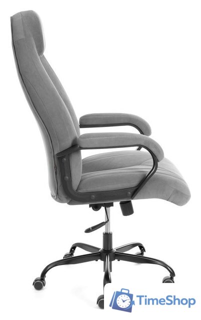 Офисное кресло TetChair Boss metalBL (велюр, серый, 29) - Изображение №2 — Интернет-магазин Time-Shop