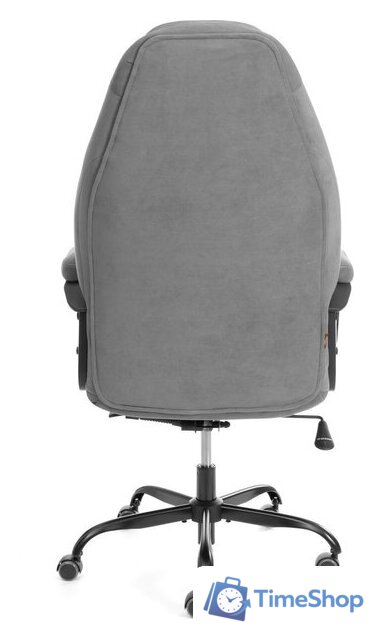 Офисное кресло TetChair Boss metalBL (велюр, серый, 29) - Изображение №5 — Интернет-магазин Time-Shop