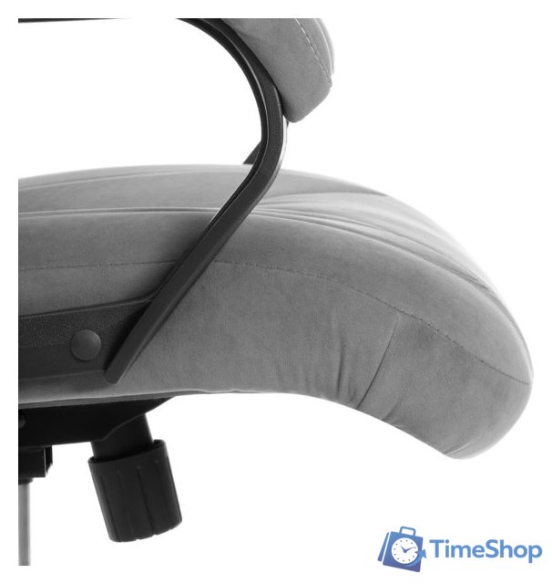 Офисное кресло TetChair Boss metalBL (велюр, серый, 29) - Изображение №11 — Интернет-магазин Time-Shop