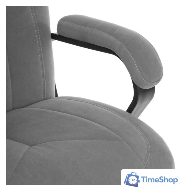 Офисное кресло TetChair Boss metalBL (велюр, серый, 29) - Изображение №9 — Интернет-магазин Time-Shop