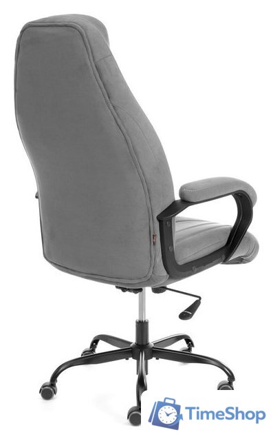 Офисное кресло TetChair Boss metalBL (велюр, серый, 29) - Изображение №4 — Интернет-магазин Time-Shop