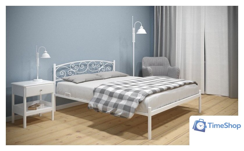 Кровать ИП Князев Лилия 160x200 (белый) - Изображение №2 — Интернет-магазин Time-Shop