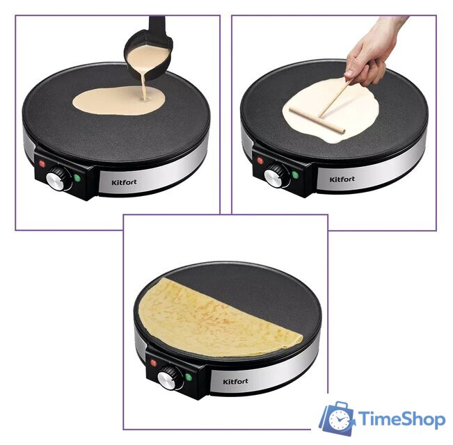 Блинница Kitfort KT-1678 - Изображение №6 — Интернет-магазин Time-Shop