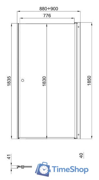 Душевая дверь Triton Уно 90 - Изображение №9 — Интернет-магазин Time-Shop