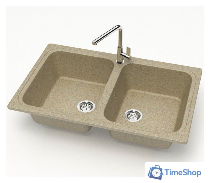 Кухонная мойка MARRBAXX Карельский камень модель 20/Q5 F020Q005 (песочный) - Изображение №2 — Интернет-магазин Time-Shop