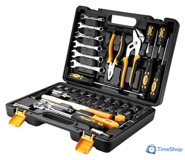 Универсальный набор инструментов Deko DKMT63 (63 предмета) - Изображение №1 — Интернет-магазин Time-Shop