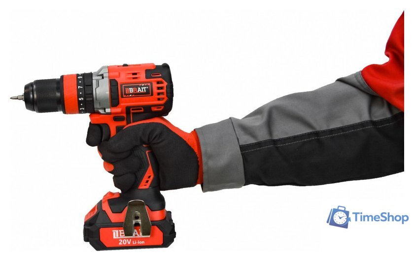 Ударная дрель-шуруповерт Brait BCDI20-2PUMBL PRO (с 1-м АКБ, кейс) - Изображение №7 — Интернет-магазин Time-Shop